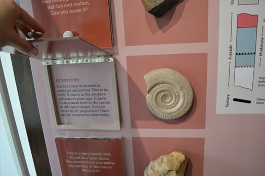 Tactile interactives in the Geology area