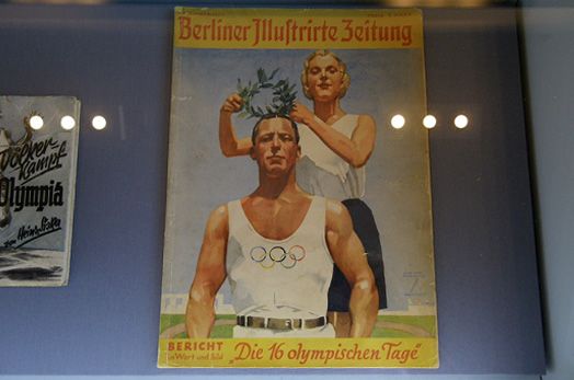 One of the publications displayed in the Nazi Games exhibition