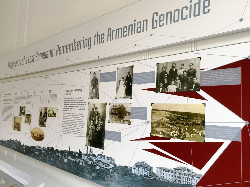 Remembering the Armenian Genocide. Family connections are explored with the use of connecting lines and fragments
