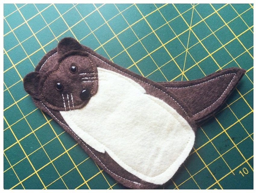 Sammy the Stoat finger puppet for the Explorer Pack, designed and made by The Big Forest