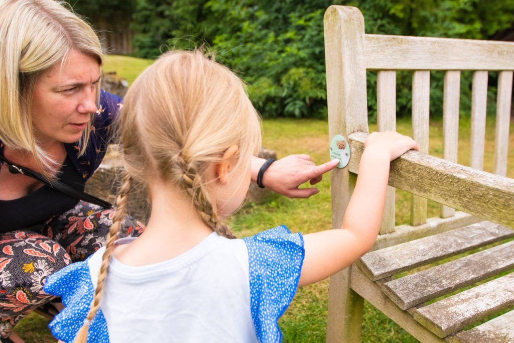 Sammy the stoat disks are hidden on benches throughout the site (pic © English Heritage)