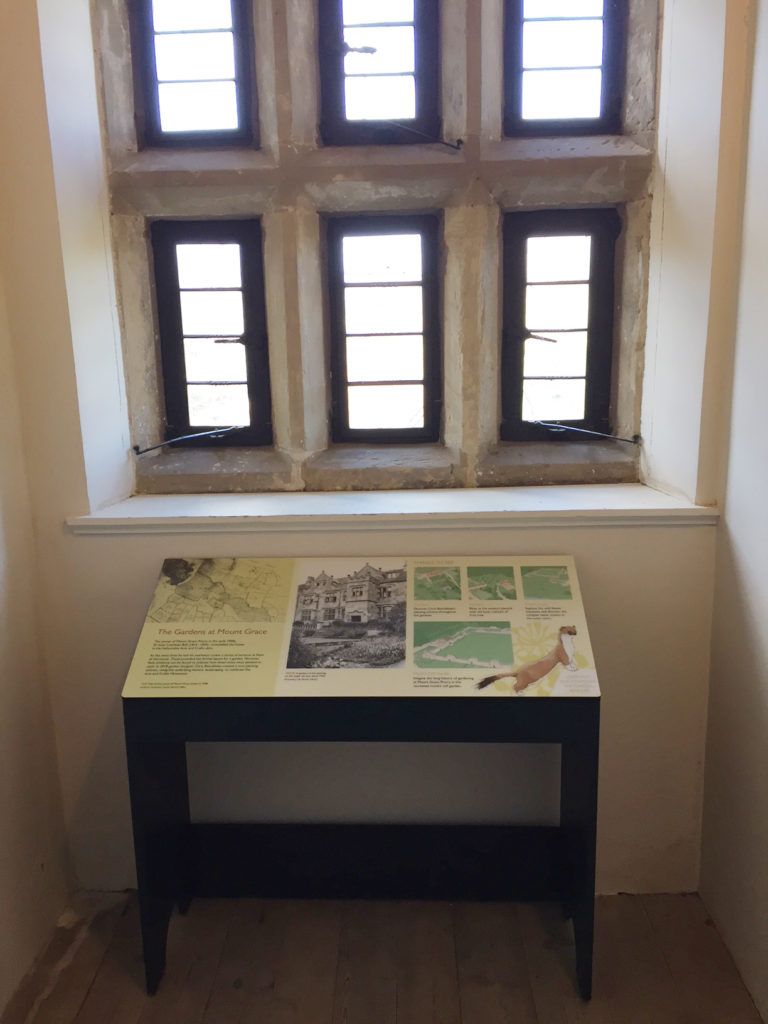 Interpretation panel and lectern in the house