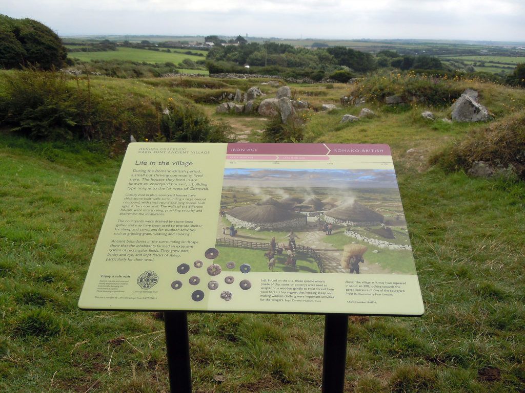 Free site panel at Carn Euny, Cornwall