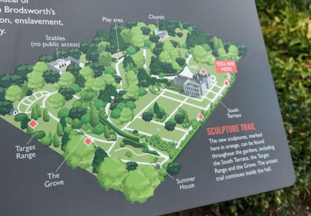 A map was created to orientate visitors and locate artworks around the grounds