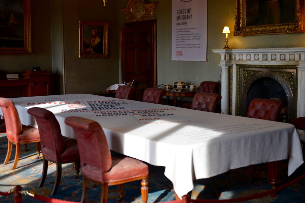 Printed tablecloth in the Dining Room (image © Sarah K Jackson)